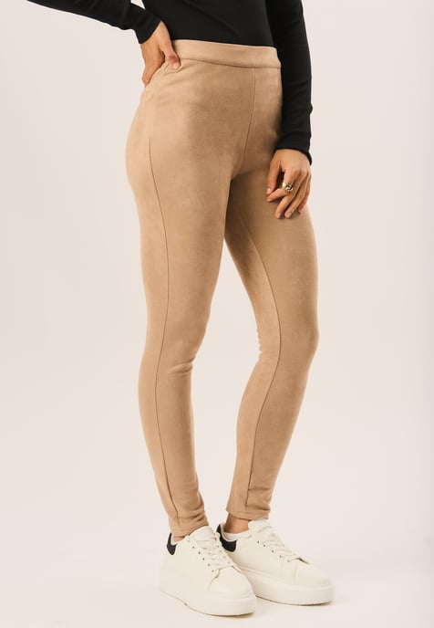 Skinny Faux Suede Stretch Leggings