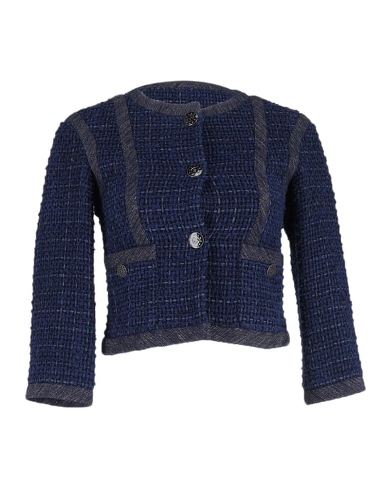 Chanel Avondjas in Marineblauwe Katoen - Image 1