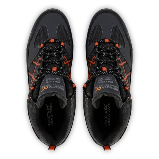 Regatta Mens Samaris III Low Walking Shoes (Granite/Blaze Orange)