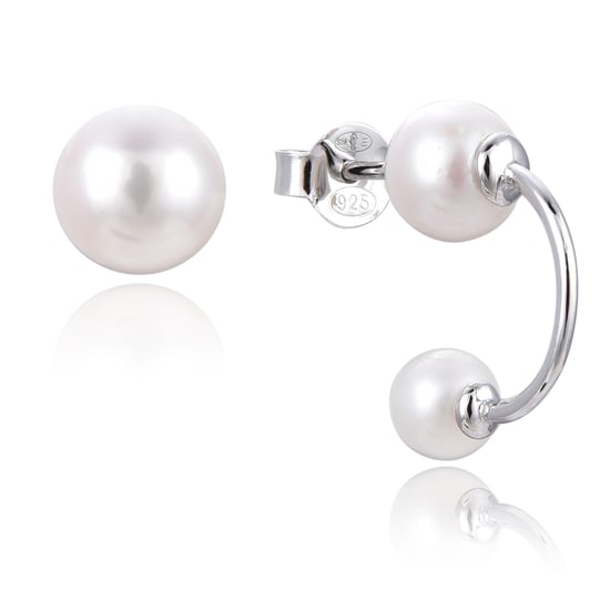 Gena.paris 'Asymmetrisch' Dames 925 Sterling Zilveren Stud Oorbellen - Zilver GBO1533-W - Image 1