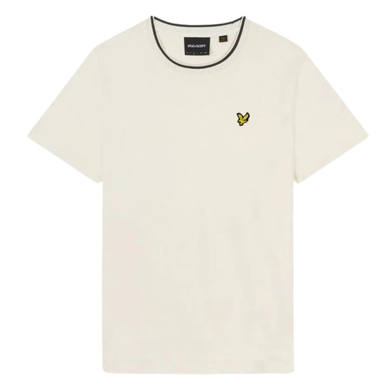 Lyle & Scott T-shirt met getipte kraag en krijt - Image 1