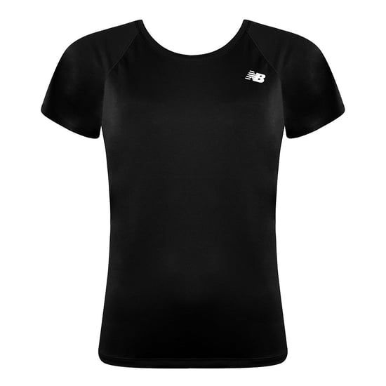 New Balance Short Sleeve Black Round Neck Womens Core Run T-Shirt WT93868 BK