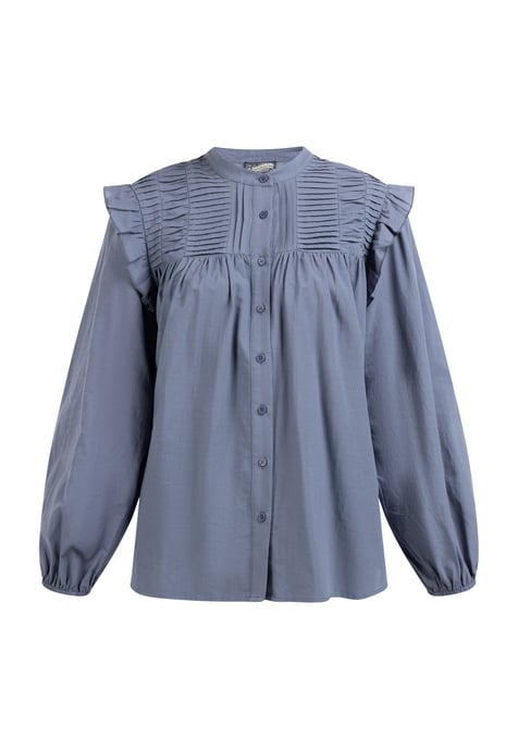 Dreimaster Bloes met lange mouwen teylon Dames Grijs-blauw - Image 1