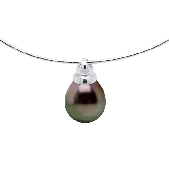 DIADEMA - Necklace - Omega - Tahitian Pearl - Silver