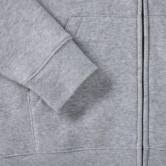 Russell Heren Authentieke Sweatshirt met volledige ritssluiting / Hoodie (Licht Oxford) - Image 4