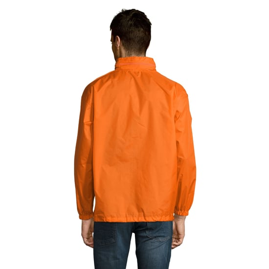 SOLS Unisex Surf Windbreaker Lightweight Jacket (Orange)