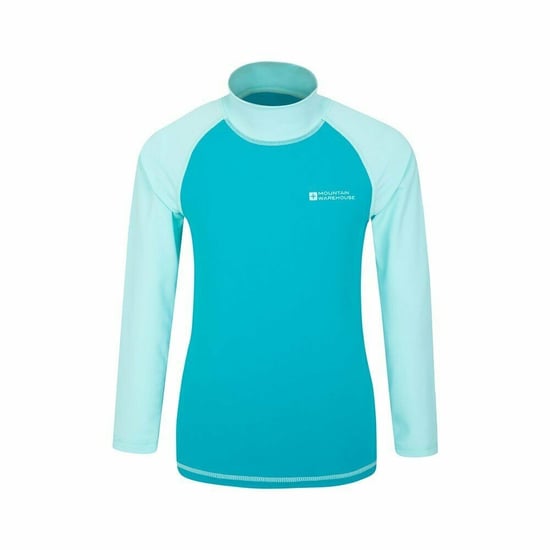 Mountain Warehouse Rash Top met lange mouwen voor kinderen/Kinderen (Teal) - Image 1