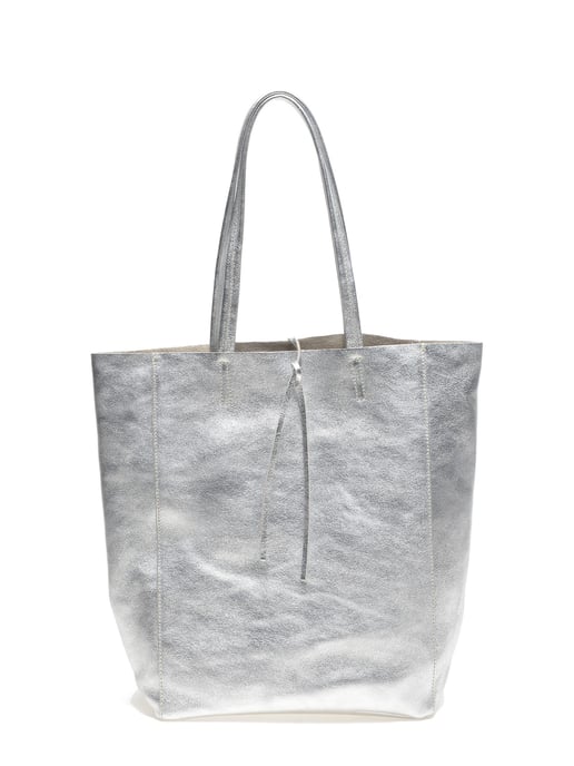 Carla Ferreri SS22 CF 8069 Silver Leather Bag