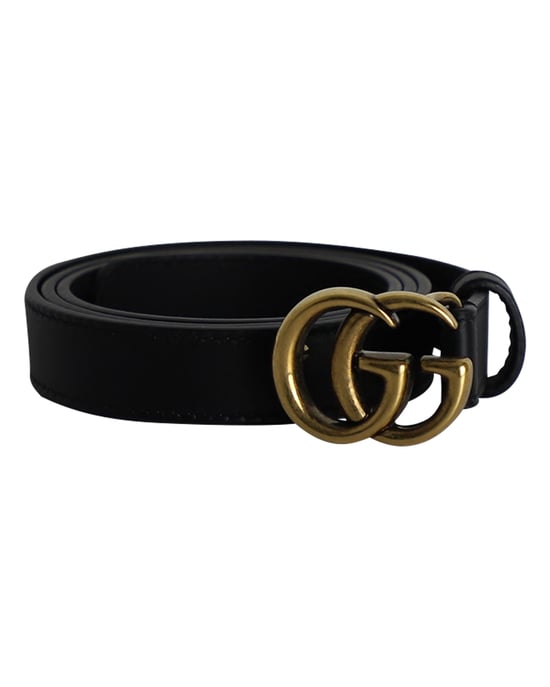 Gucci GG Marmont Gespband 75 in Zwart Leer - Image 1