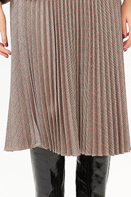 Geplooide rok en contrasterende elastische taille - Image 4