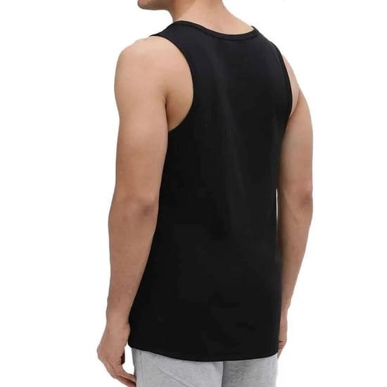 Nike geborduurde Swoosh heren tanktop in zwart - Image 2