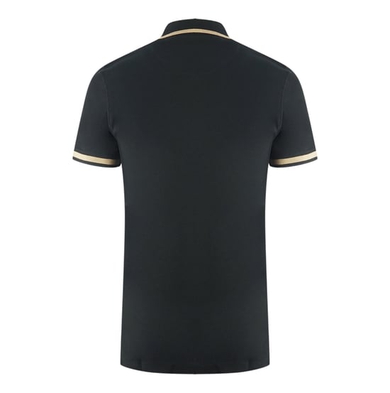 Aquascutum Tipped Aldis Black Polo Shirt