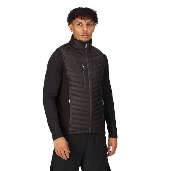 Regatta Heren Navigate Gewatteerd Hybride Gilet (Zwart/Seal Grijs) - Image 3
