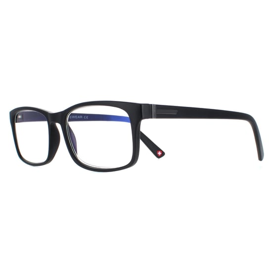 Montana Rectangular Unisex Matte Black Glasses