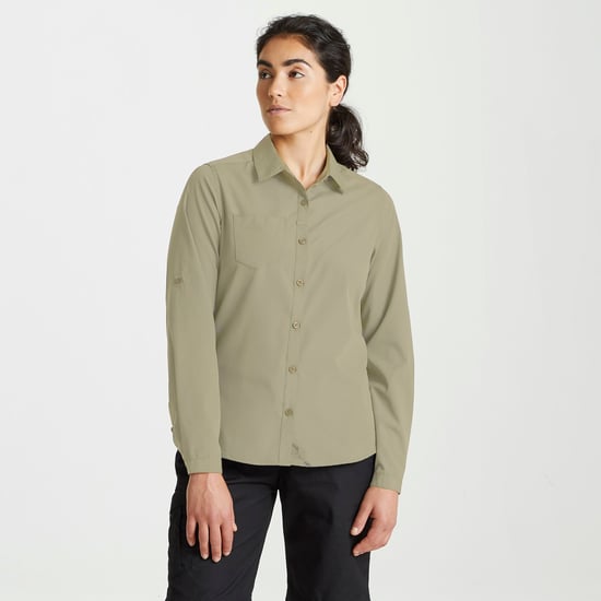 Craghoppers Womens/Ladies Expert Kiwi Long-Sleeved Shirt (Pebble Brown)