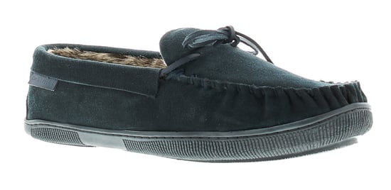 Hush Puppies ace leather mens full slippers navy