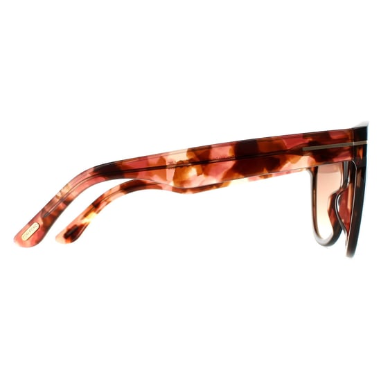 Tom Ford Cat Eye Womens Black Havana Brown Gradient Wallace FT0870