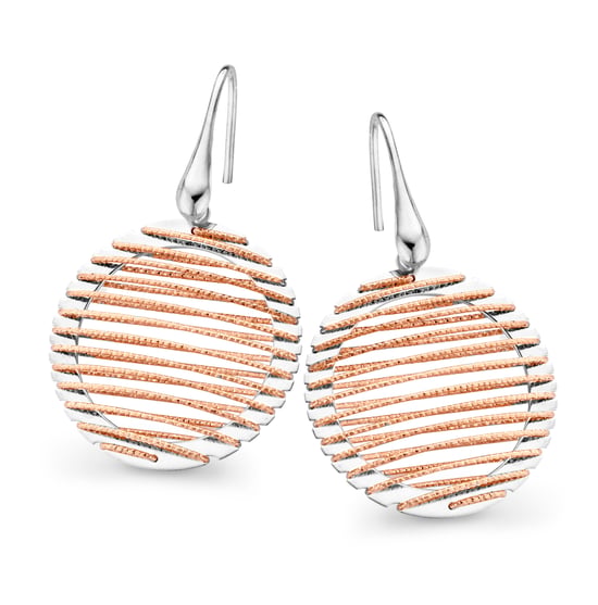 Orphelia 'Zelia' Dames 925 Sterling Zilveren Hangoorbellen - Zilver/Roze ZO-7180 - Image 1