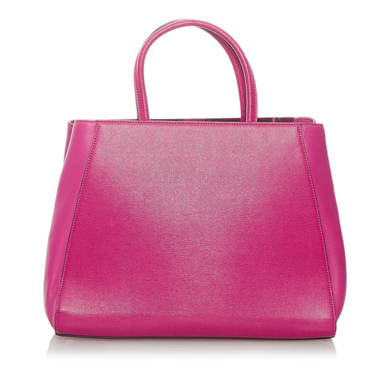 Vintage Fendi 2Jours Leather Satchel Pink