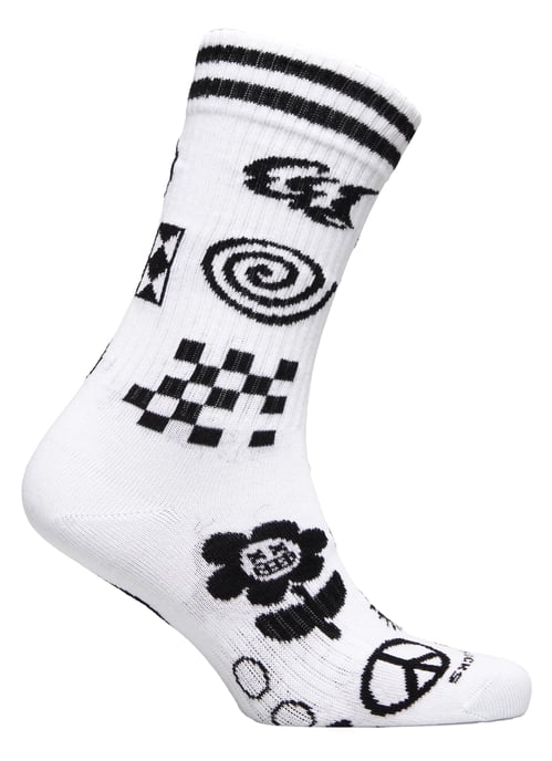 Patchwork Sokken | Happy Socks | Grappig Patroon Verassingssokken | Cadeausokken - Wit - Image 2