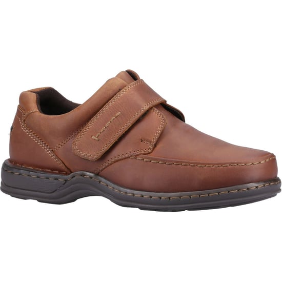 Hush Puppies Mens Roman Leather Shoes (Brown)