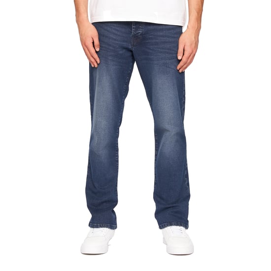 Crosshatch Heren Denim Jeans met print (Donkere wasbeurt) - Image 1