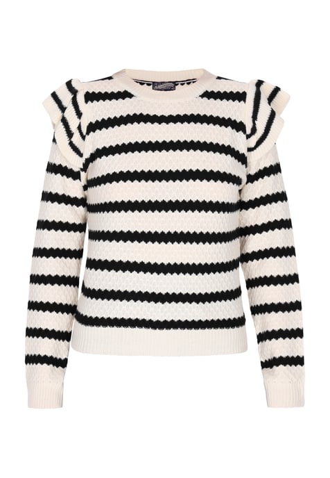 Dreimaster Jumper Dames Zwart-witte strepen - Image 1