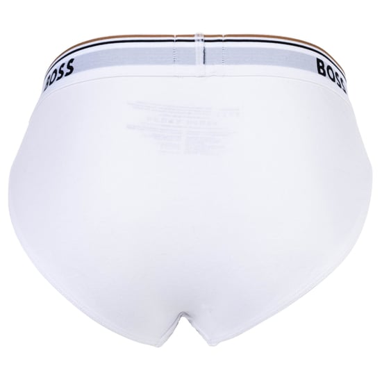 Men's Boss 3 Pack Briefs in .White 100 - Image 3