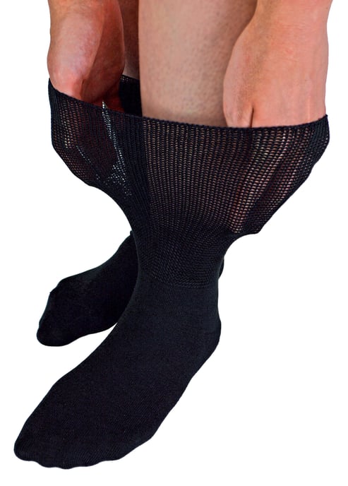 Dr.Socks - Extra brede bamboe oedeemsokken - Zwart - Image 1