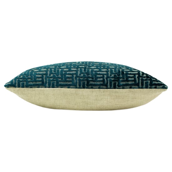 Paoletti Delphi 3D Geometric Velvet Jacquard Feather Filled Cushion