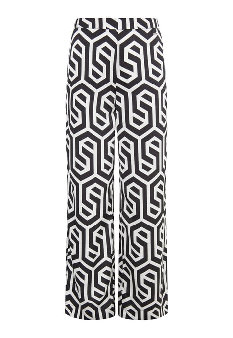 Dreimaster Stof broek Dames zwart en wit - Image 1