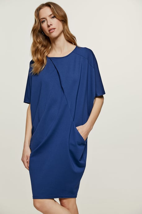 Blauwe Punto di Roma Vleermuis Jurk - Image 3
