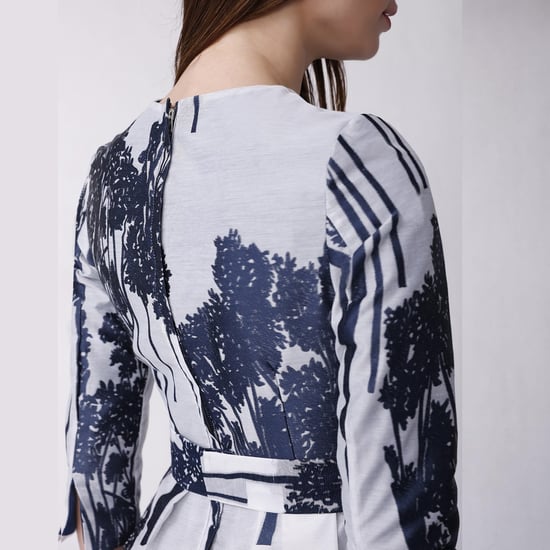 Fit-and-flare cocktailjurk met geborduurd patroon - Image 3