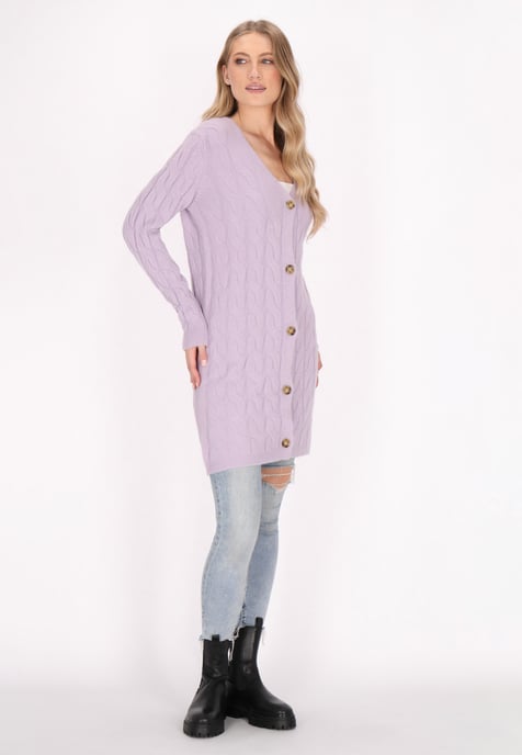Dreimaster Vest Dames lavendel melange - Image 2