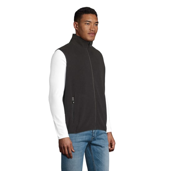SOLS Uniseks Fleece Bodywarmer met rits voor volwassenen (Zwart) - Image 3