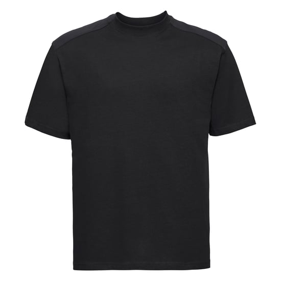 Russell Europa Heren Werkkleding Korte Mouwen Katoenen T-Shirt (Zwart) - Image 1