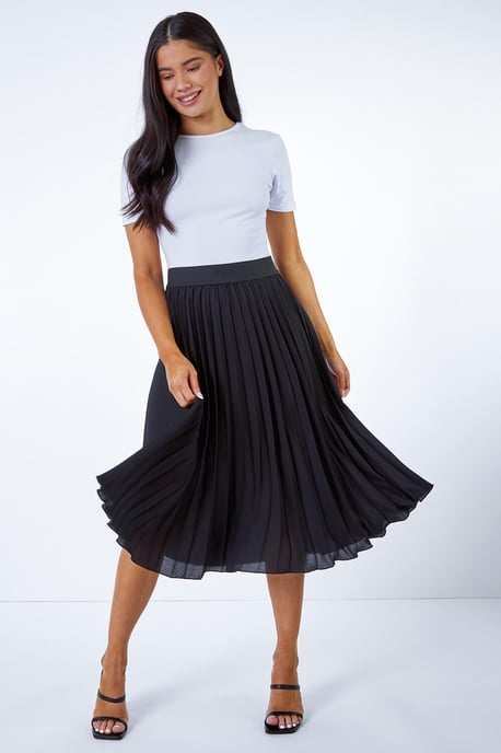 Pleated Midi Skirt