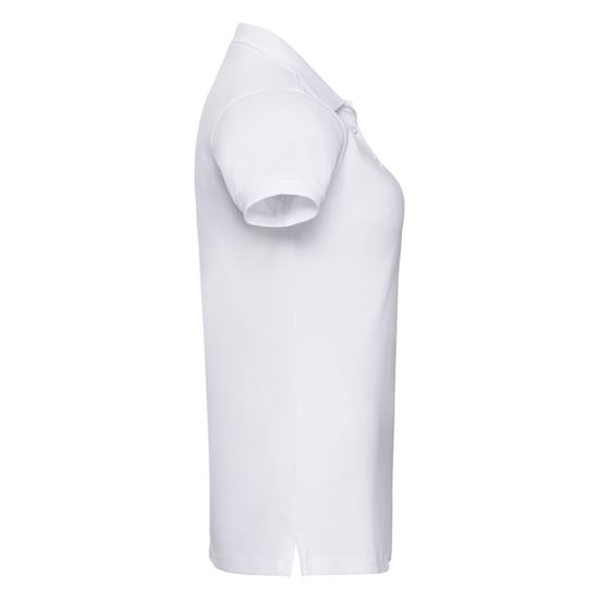 Russell Dames/Dames Stretch Slim Poloshirt (Wit) - Image 3