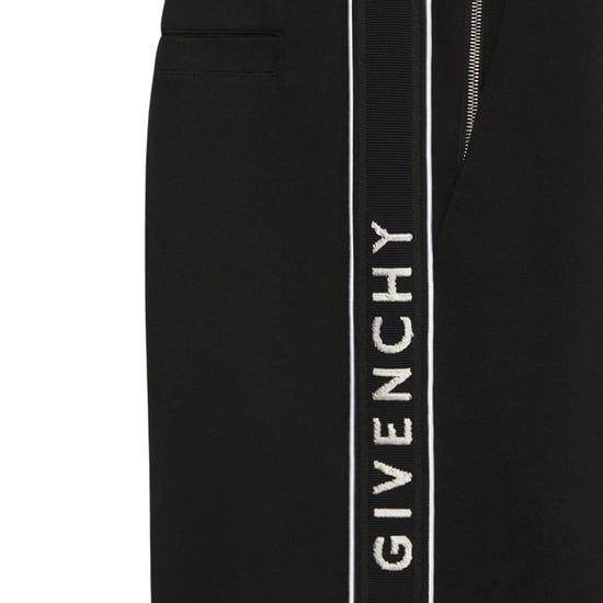 Givenchy Classic Fit Branded Side Logo Black Shorts