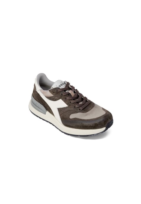 Diadora Heritage Men's Lace-Up Leather Sneakers in Brown