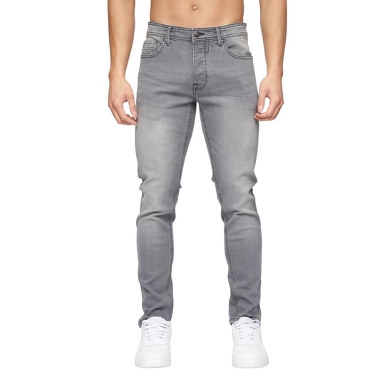 Crosshatch Heren Buraca Denim Slim Jeans (Grijs wasgoed) - Image 1