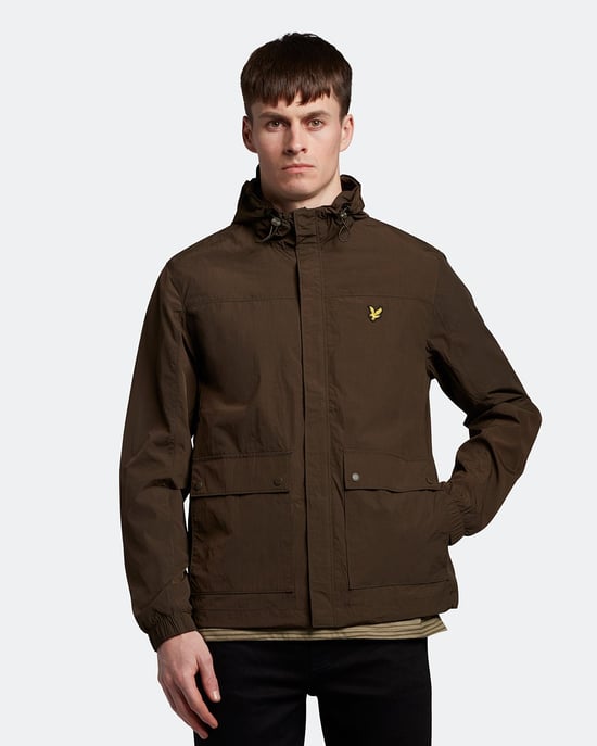 Lyle & Scott jack met capuchon in olijfgroen - Image 1