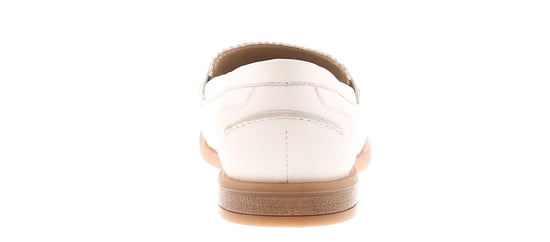 Leather Collection Womens Loafers Flat Shoes Leaps Slip On white