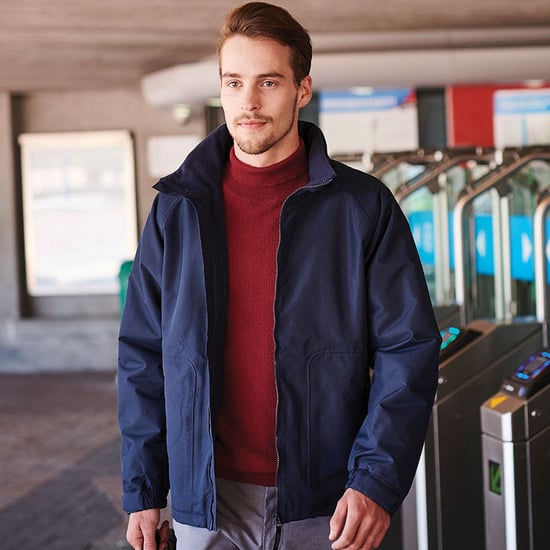 Regatta Mens Waterproof Windproof Jacket (Fleece Lined) (Navy)