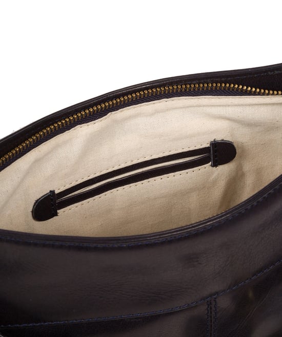 'Bon' Navy Leather Cross Body Bag