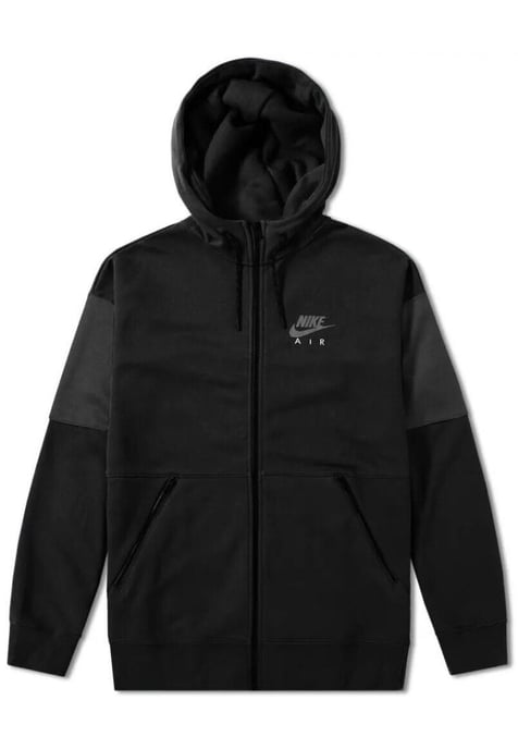 Nike Air heren fleece trainingspak volledige set in zwart - Image 2