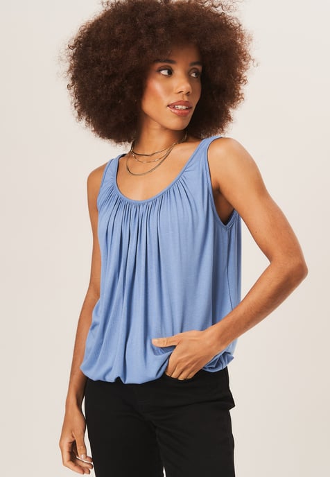 Rouse hals oversized mouwloze top - Image 2
