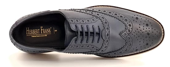 Herbert Frank Enfield Leather Navy Mens Brogue Shoes
