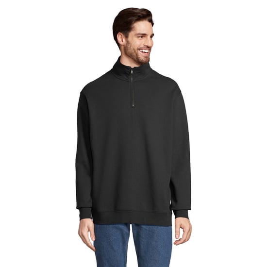 SOLS Uniseks Conrad Sweatshirt met Quarter Zip voor volwassenen (Zwart) - Image 1