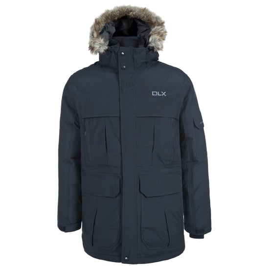 Trespass Mens Highland Waterproof Parka Jacket (Black)